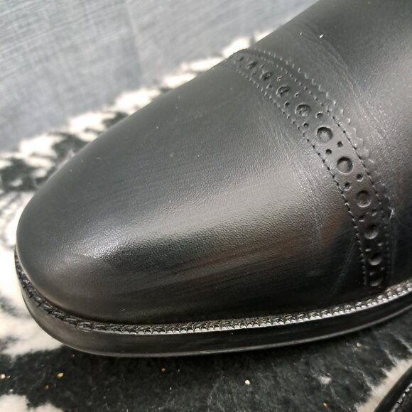 Size 11 Men Cole Haan Grand 360 Black Wingtips Lace Up Waterproof - Picture 13 of 16